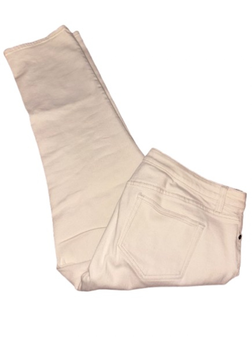 Lands' End White Women's mid rise straight Jeans size 16 petite